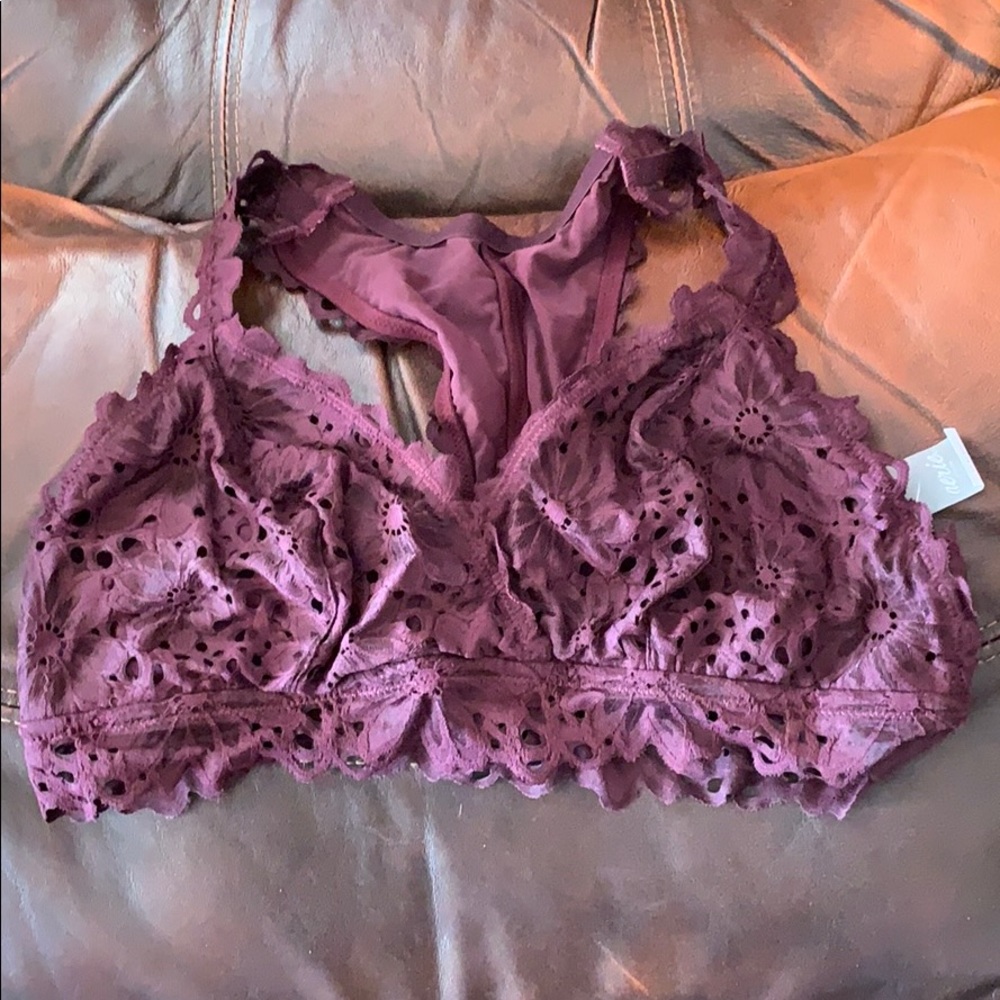 Aerie maroon crossback Bralette